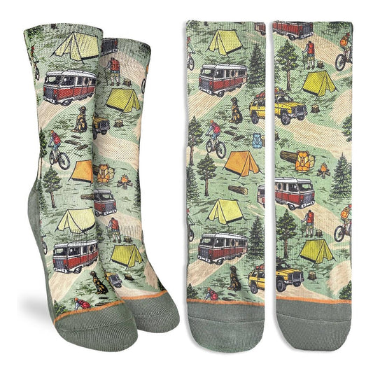 Women's Vintage Camping Trip Active Socks