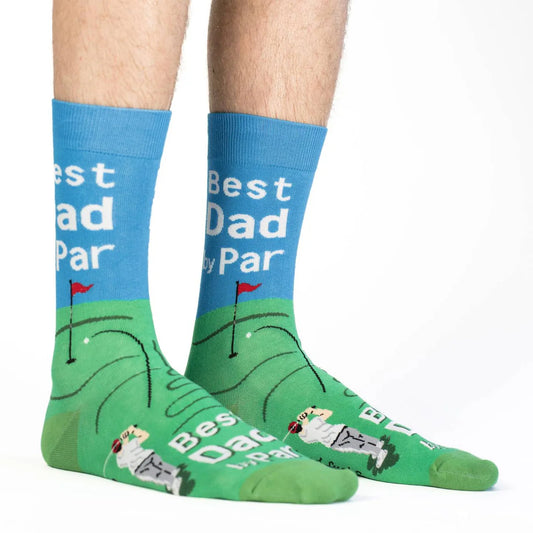 Men's Best Dad By Par Socks