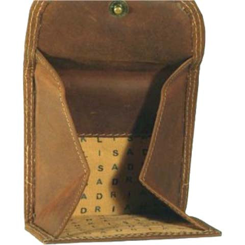 Leather Coin Pocket with Snap Closure - Style 231