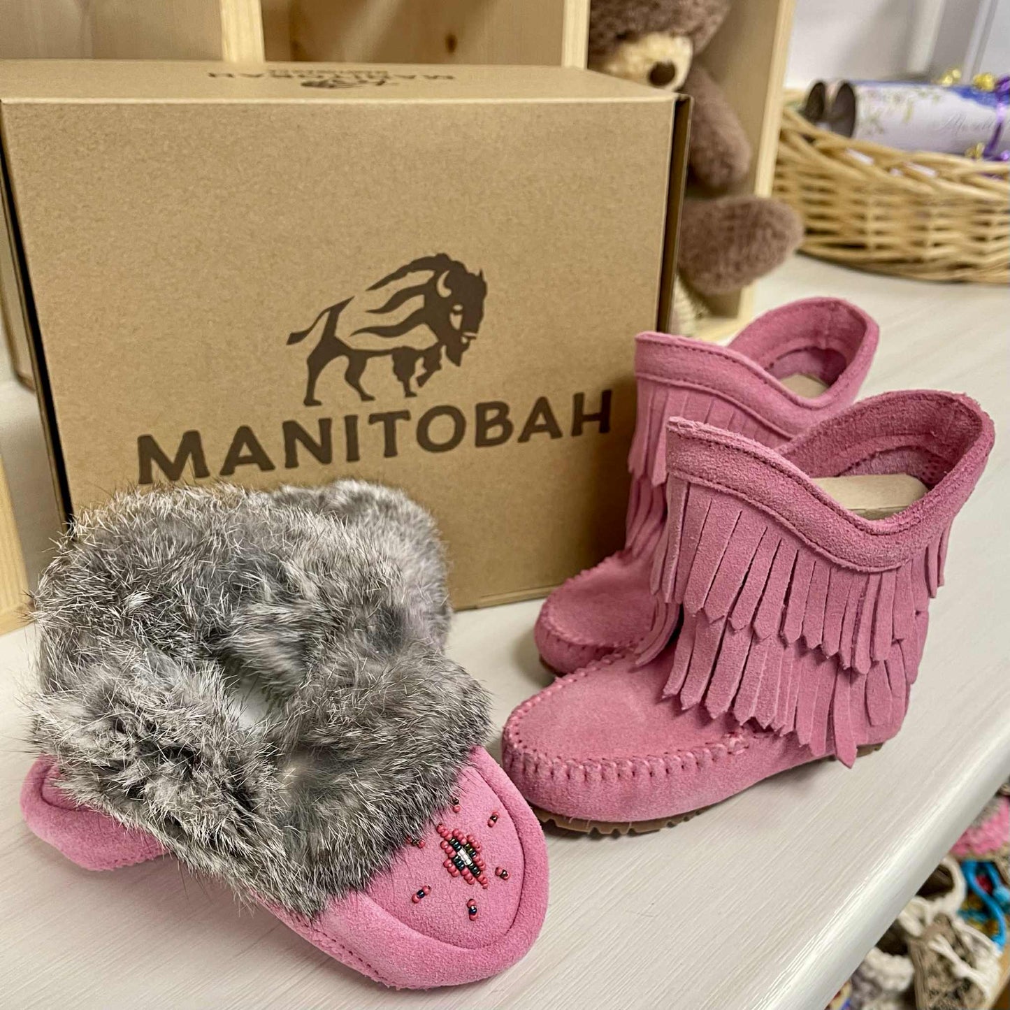 Kids Mini Moccasins - Wild Rose