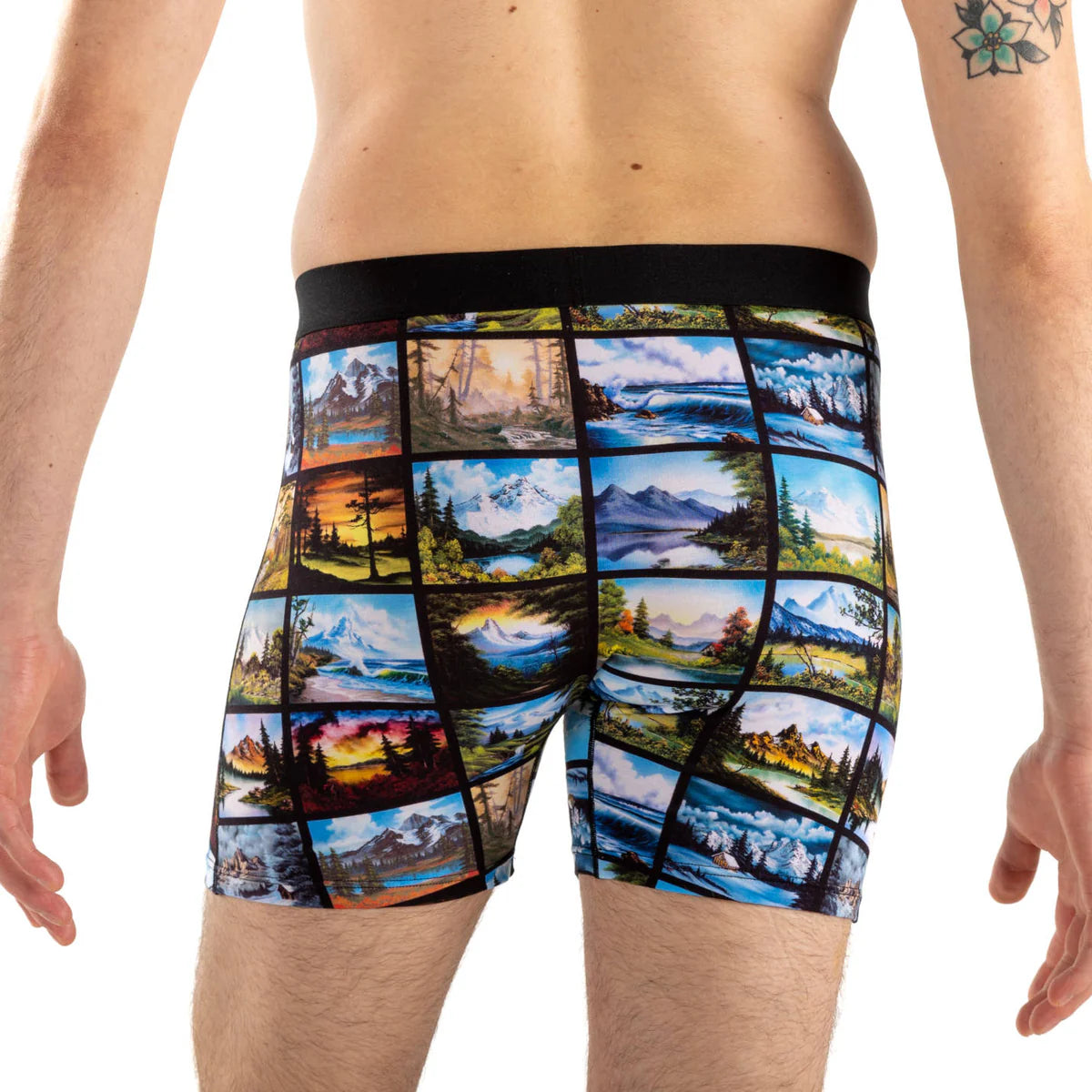 Men's Bob Ross Landscape Collage Underwear