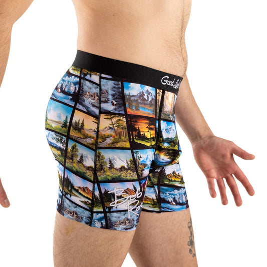 Men's Bob Ross Landscape Collage Underwear