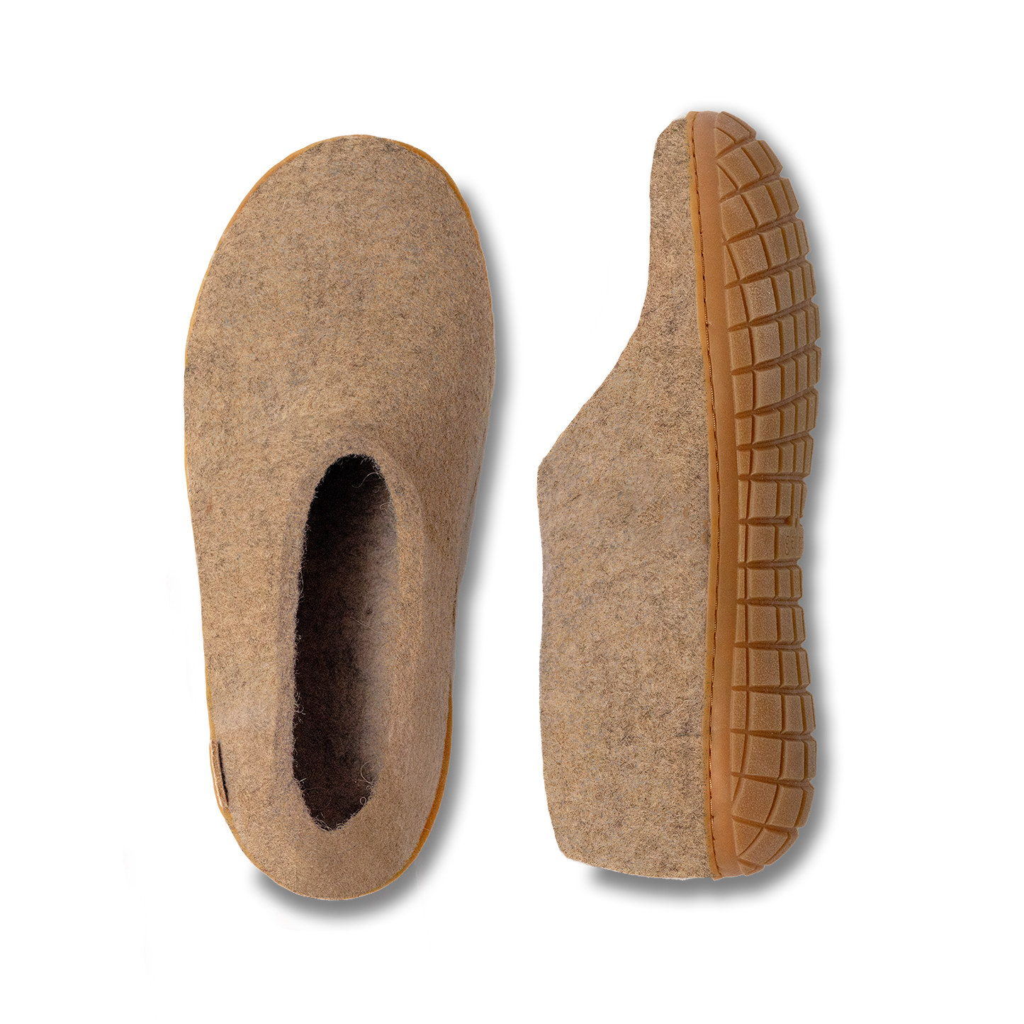 Glerups Shoe - Sand with Rubber Sole