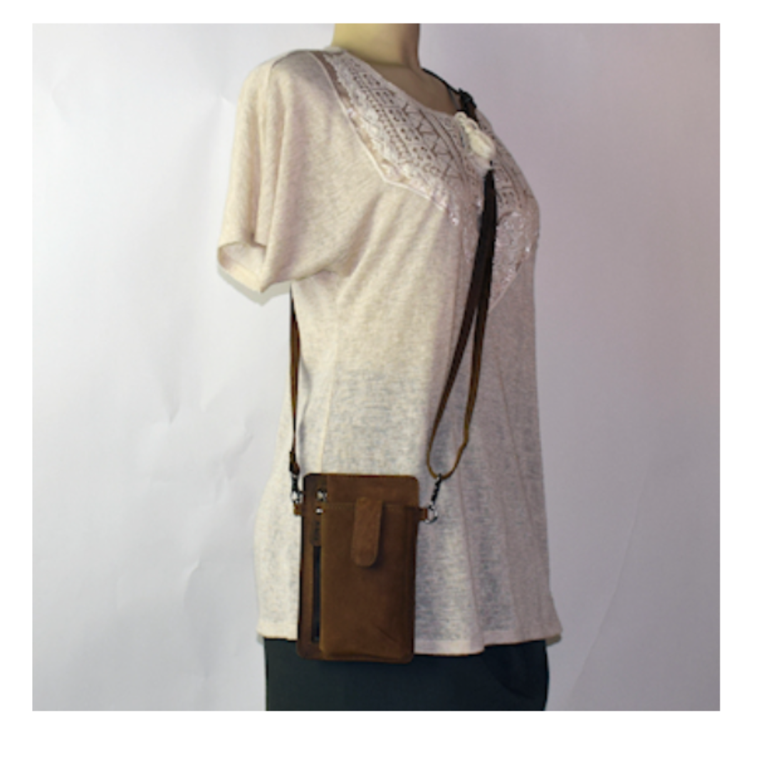 Bison Leather Iphone Purse - Style 2696