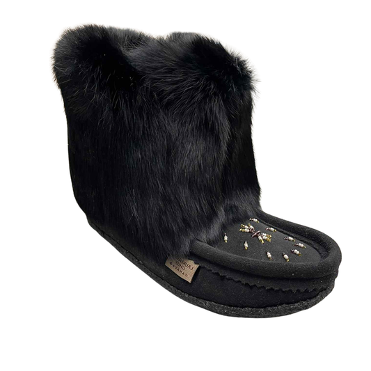 Ankle Mukluks - Black Suede