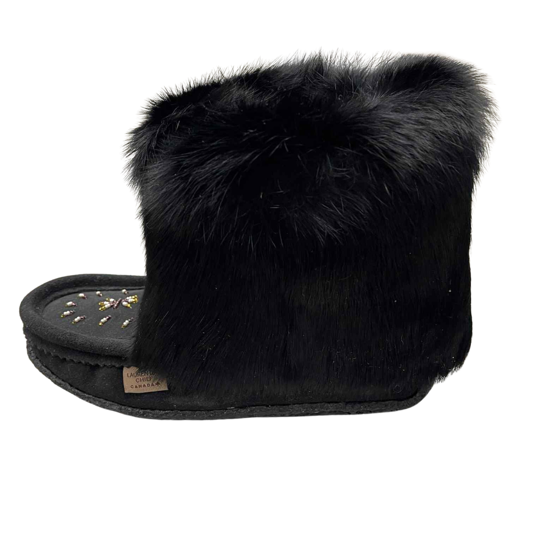 Ankle Mukluks - Black Suede