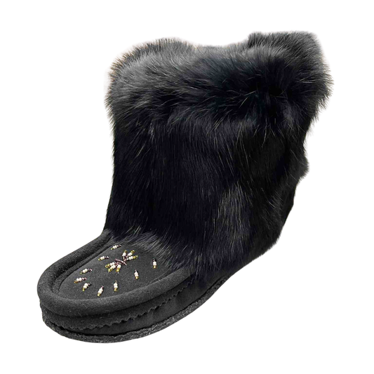 Ankle Mukluks - Black Suede
