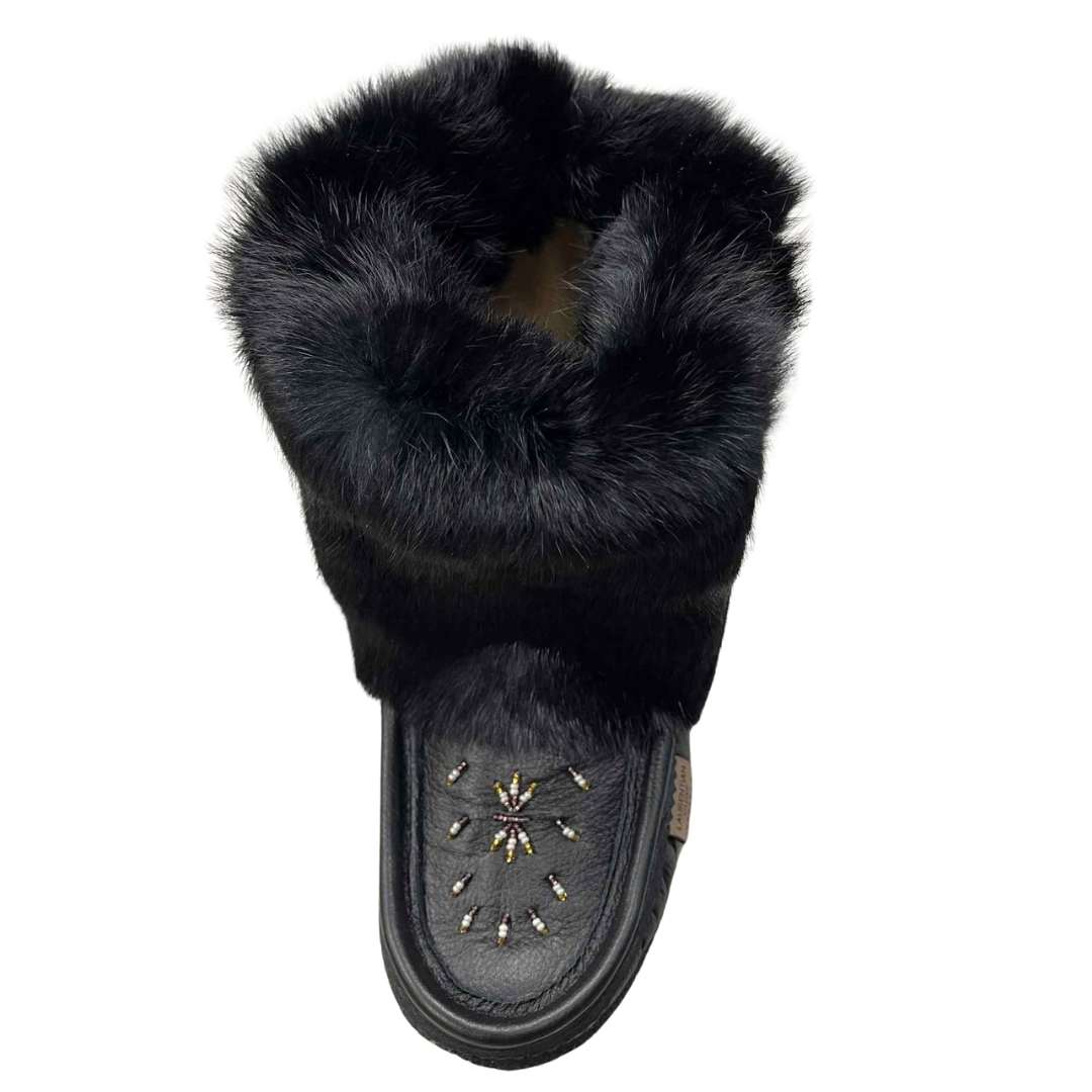 Ankle Nappa Leather Mukluks - Black