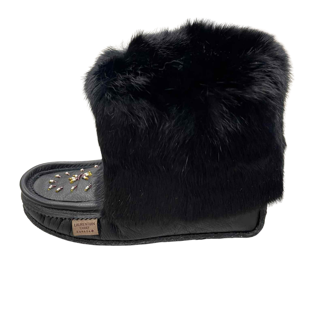 Ankle Nappa Leather Mukluks - Black
