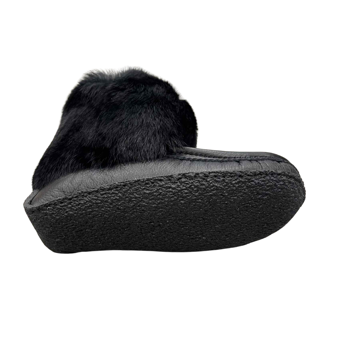 Ankle Nappa Leather Mukluks - Black