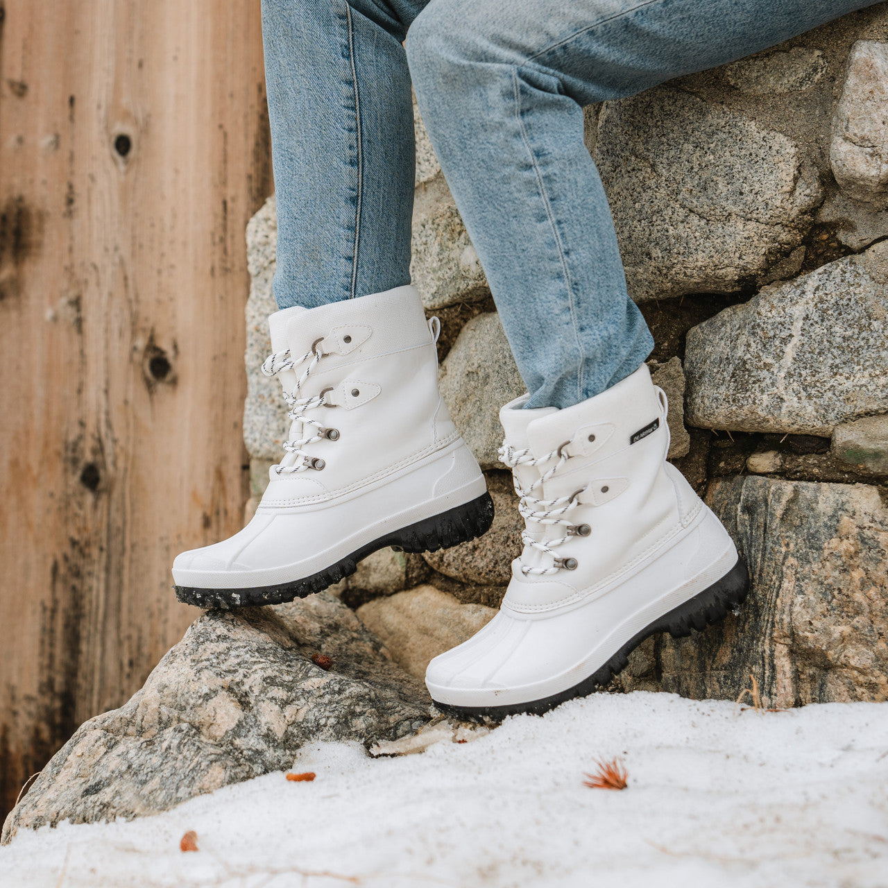 Tessie Boot - White LAST ONE SIZE 11