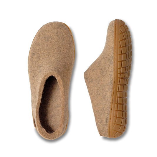 Glerups Slip On - Sand with Rubber Sole