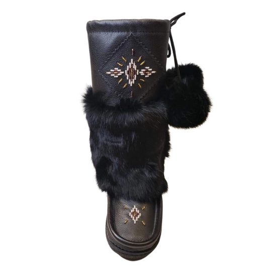 Mid Mukluks - Black Nappa Leather, Italia Sole