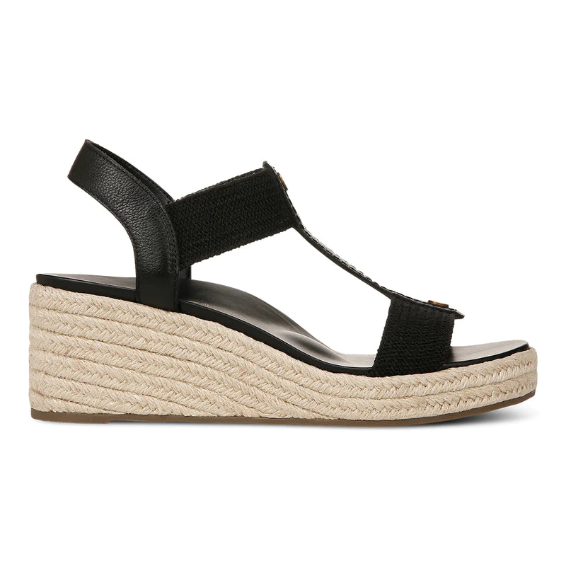 Celera Wedge Sandal - Black