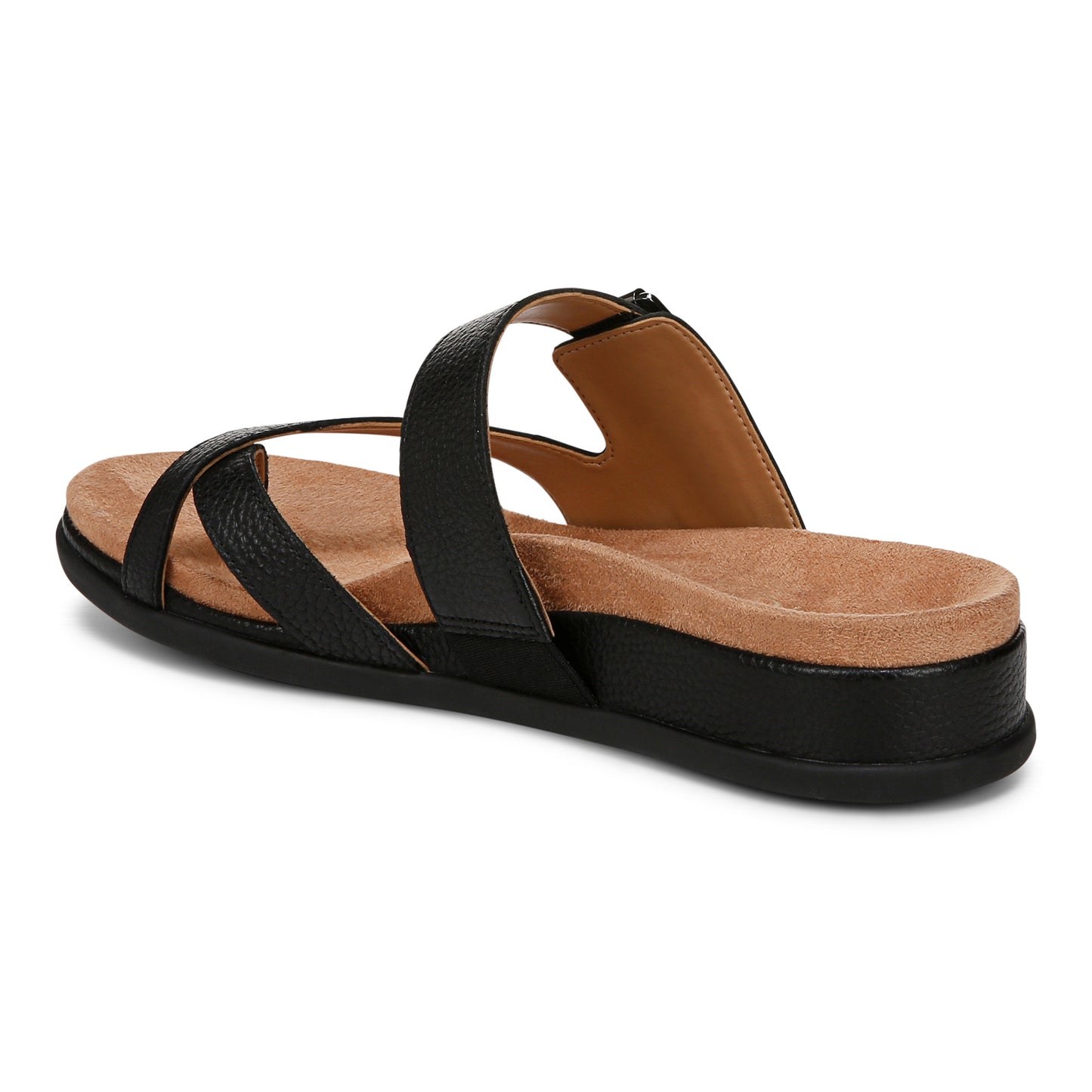 Carmela Strappy Slide Sandal - Black