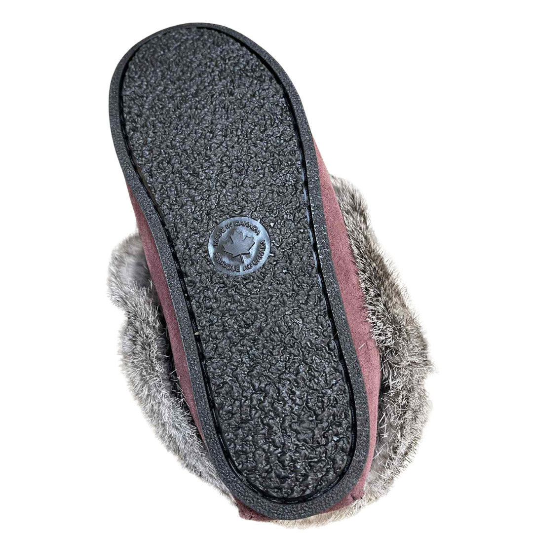 Ladies Moccasins with Crepe Sole - Plum