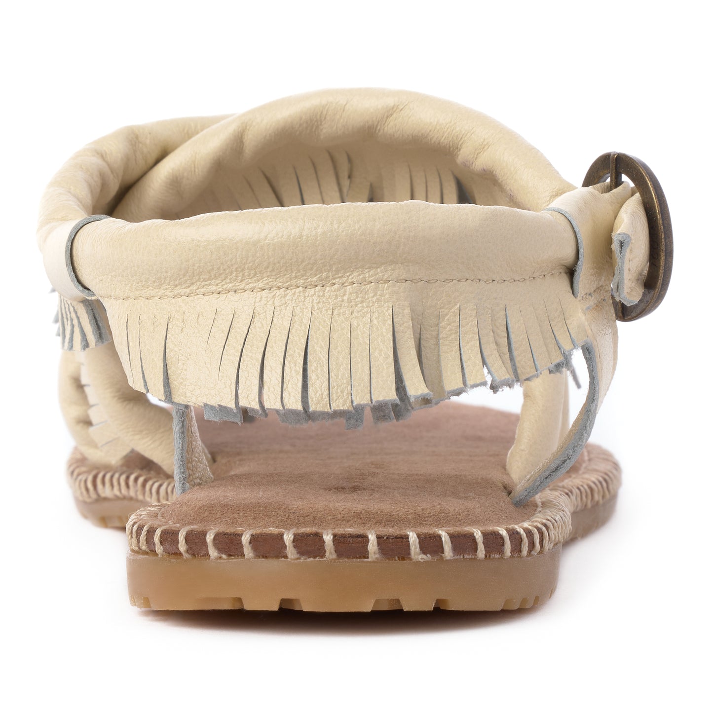 Wasaga Fringe Sandal - Cream LAST ONE SIZE 10