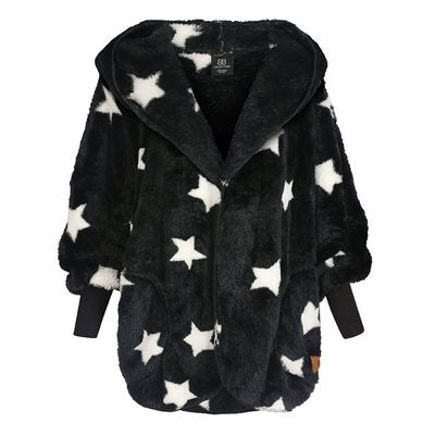 Women's Fluffy Sherpa Sweater - Stars