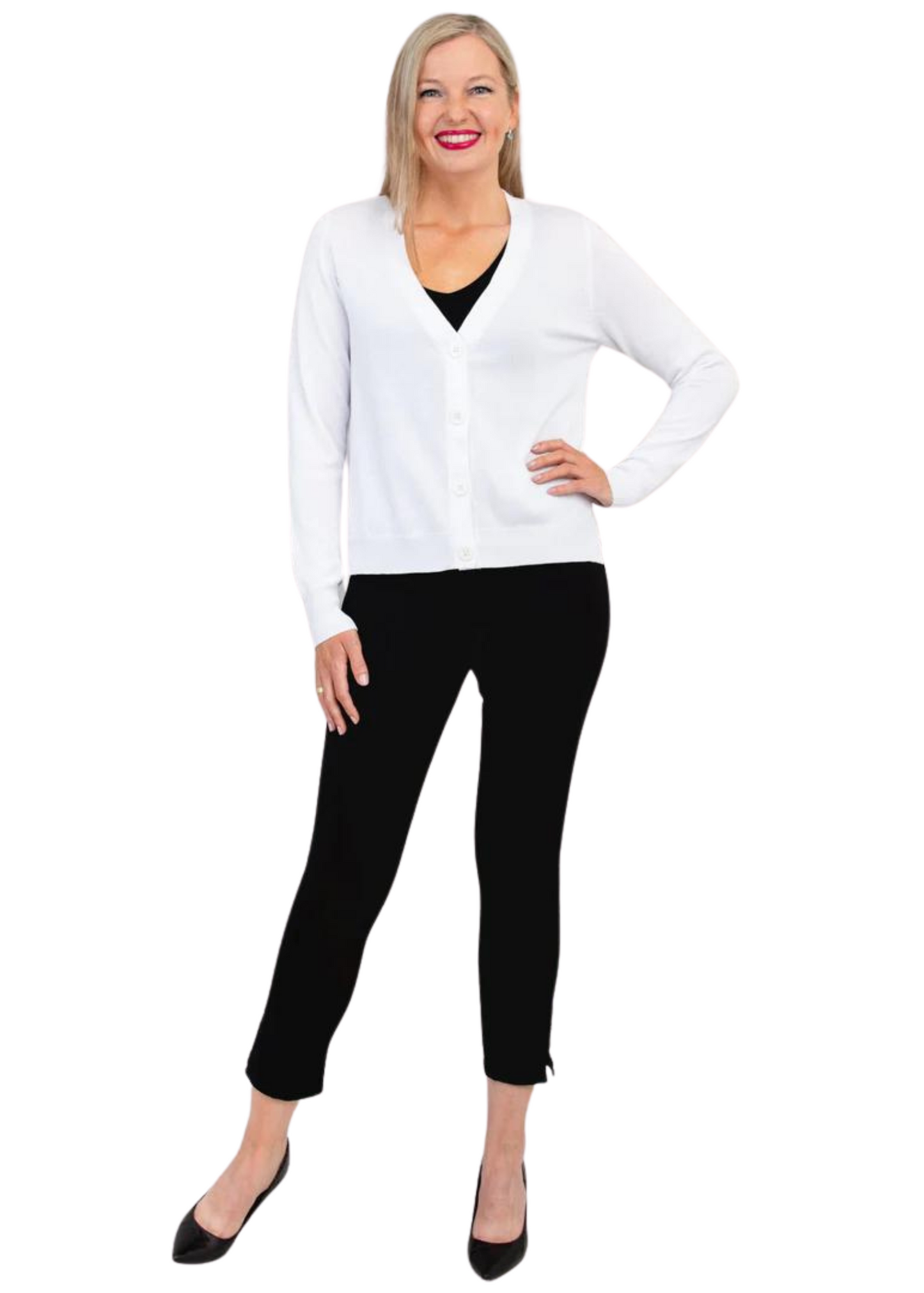 Jessica Sweater White - Bamboo Cotton
