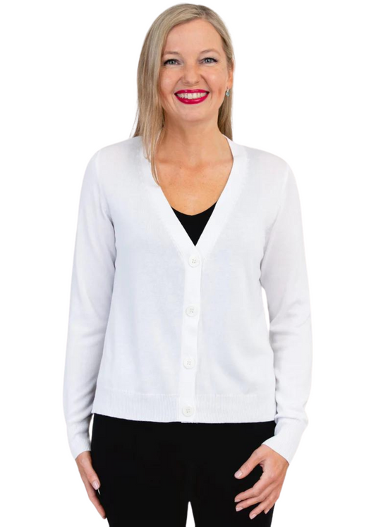 Jessica Sweater White - Bamboo Cotton