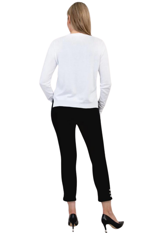 Jessica Sweater White - Bamboo Cotton