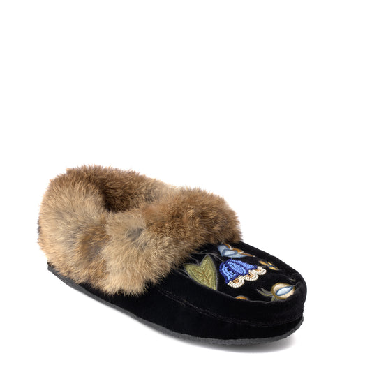 Velvet Tipi Moccasin - Black