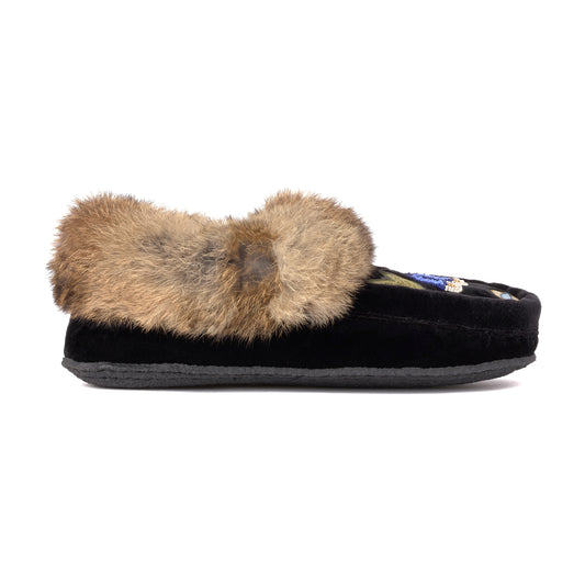 Velvet Tipi Moccasin - Black