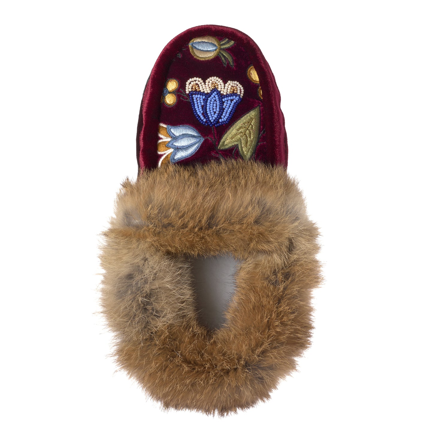 Velvet Tipi Moccasin - Red Dahlia