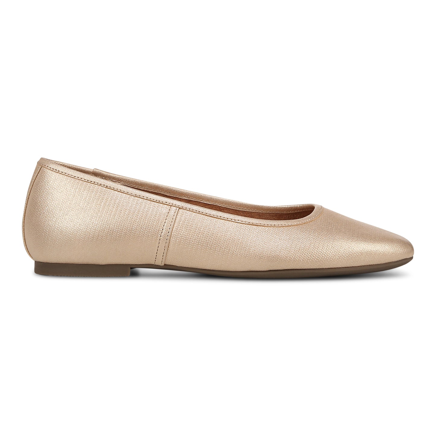 Orinda Square Toe Ballet Flat - Gold