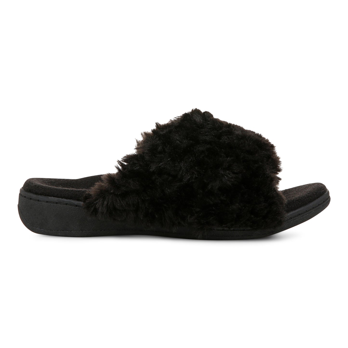 Relax II Slipper - Black Furry