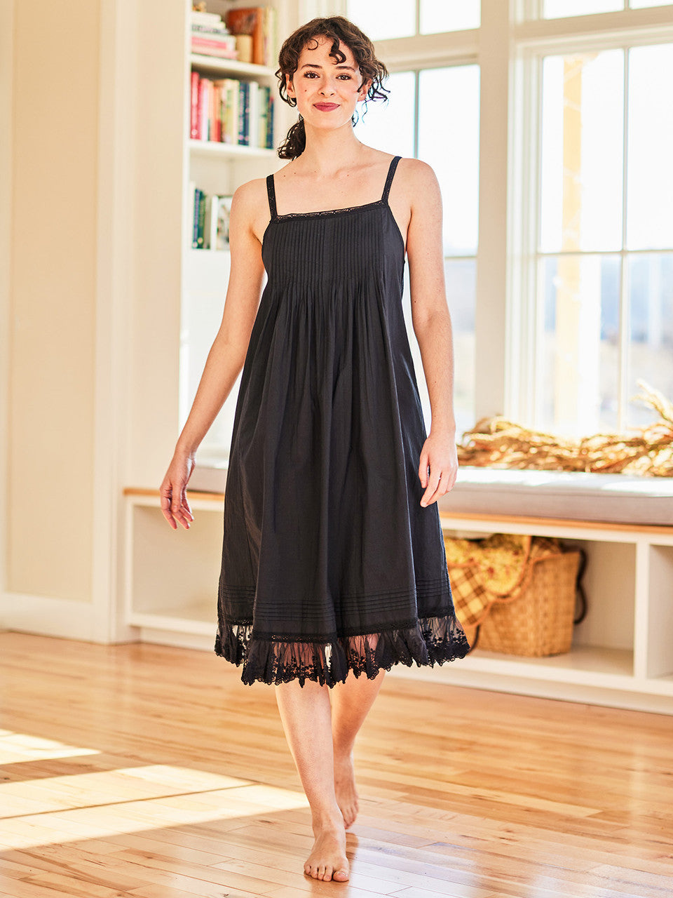 Esme Slip Nighty - Black