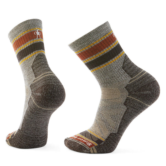 Hike Light Cushion Striped Mid Crew Socks