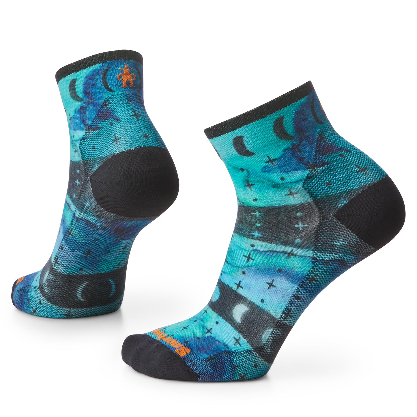 Women's Bike Zero Cushion Celestial Print Ankle Socks