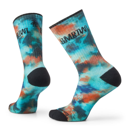 Athletic Far Out Tie Dye Print Crew Socks