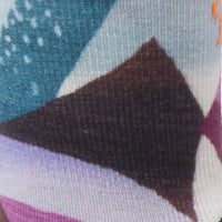 Women's Trail Run Targeted Cushion Mosaic Pieces Print Crew Socks