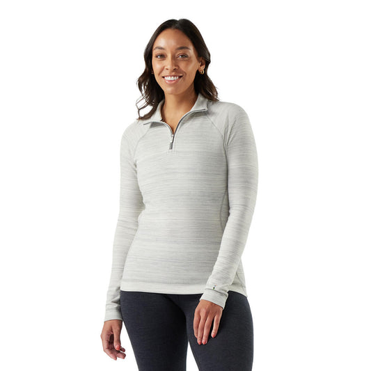 Women's Merino 250 Baselayer 1/4 Zip - Light Grey Color Shift