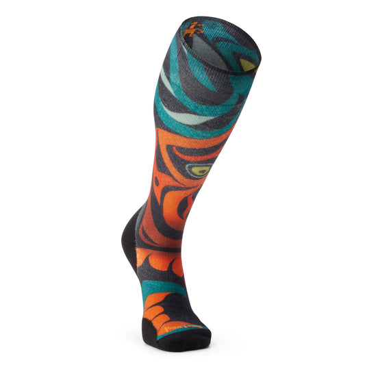 Ski Targeted Cushion Trickster Print Over The Calf Socks
