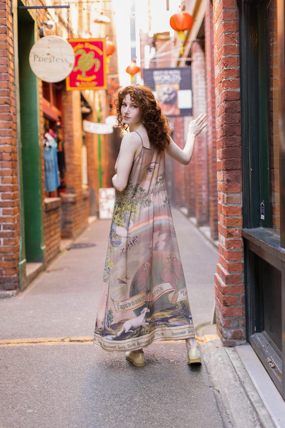 Friendship Love & Truth Vintage Wash Slip Dress