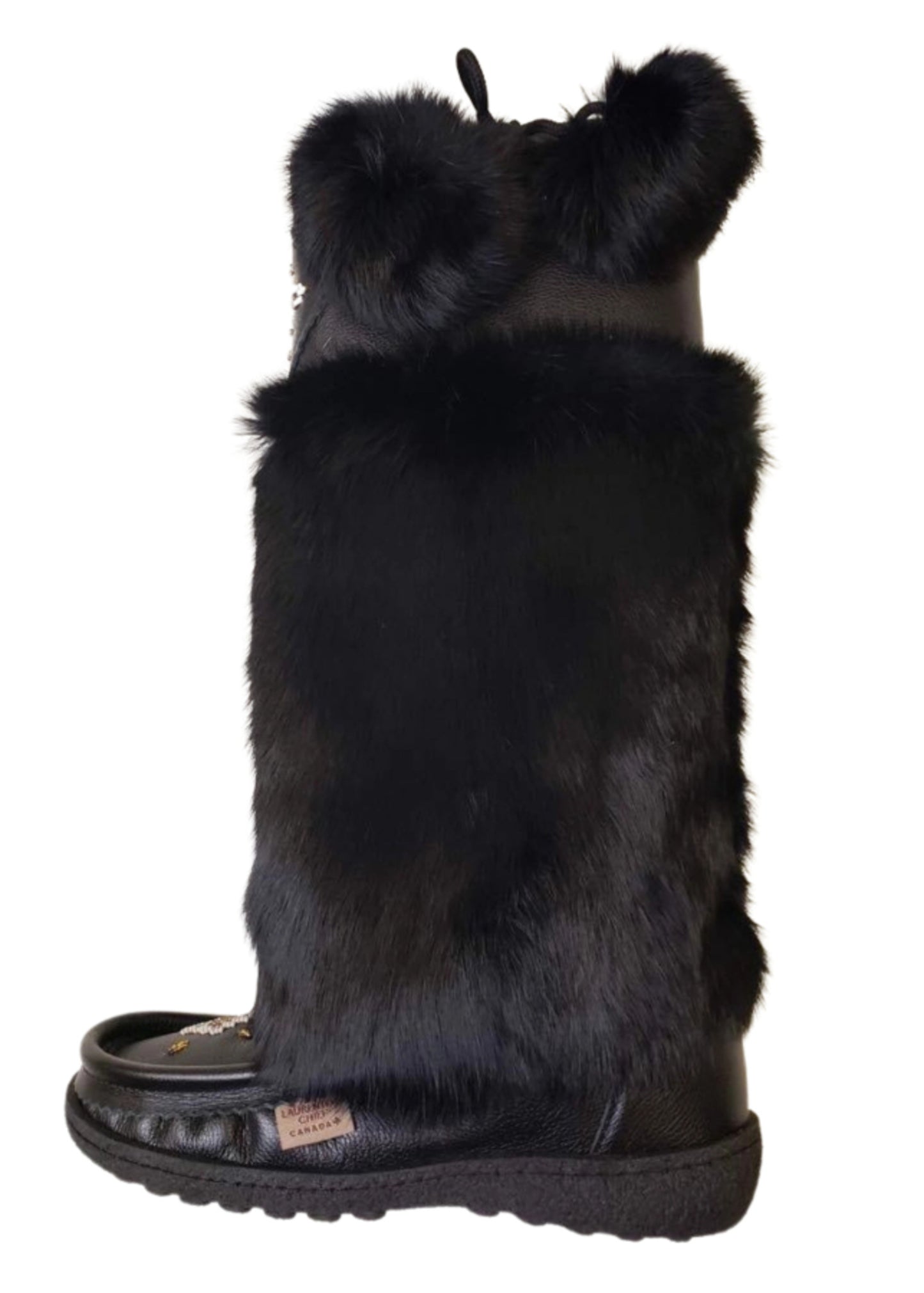 Tall Nappa Leather Mukluks - Black (Italia Sole)