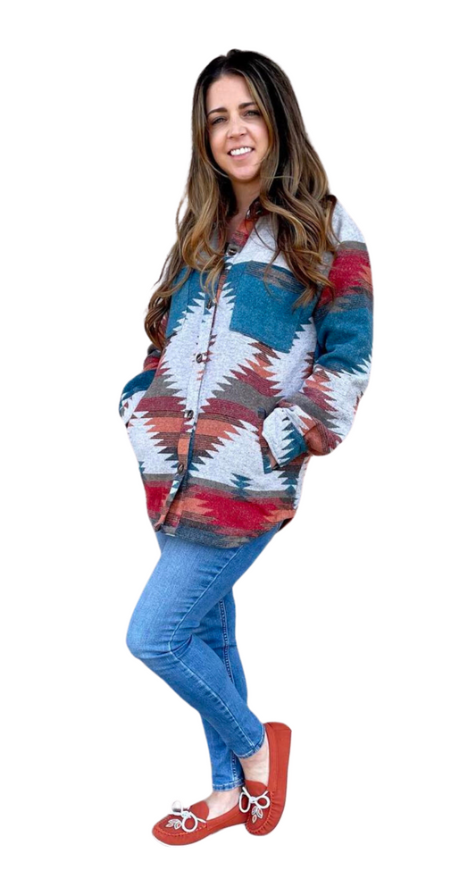 Aztec Jackets - Red/Blue