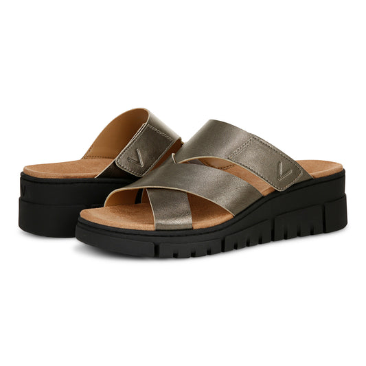 Uptown Sunset Wedge Sandal - Gunmetal