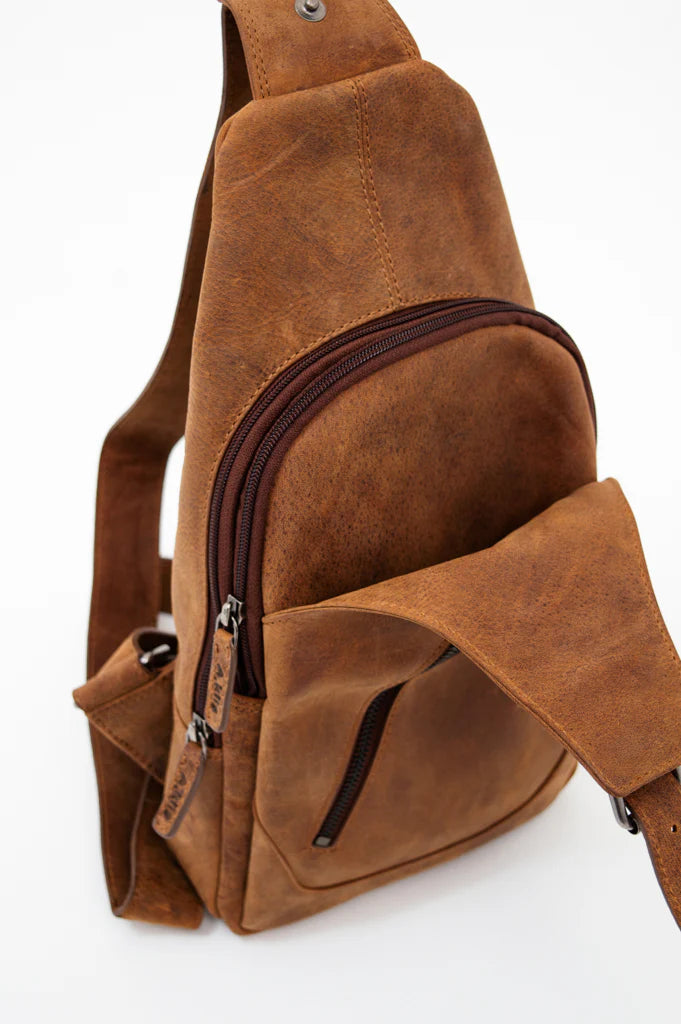 Leather Sling Bag - Style 2854