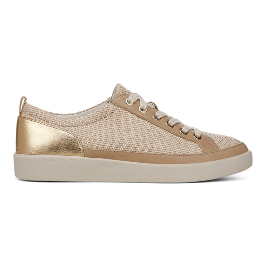 Winny Sneaker - Natural Gold Linen