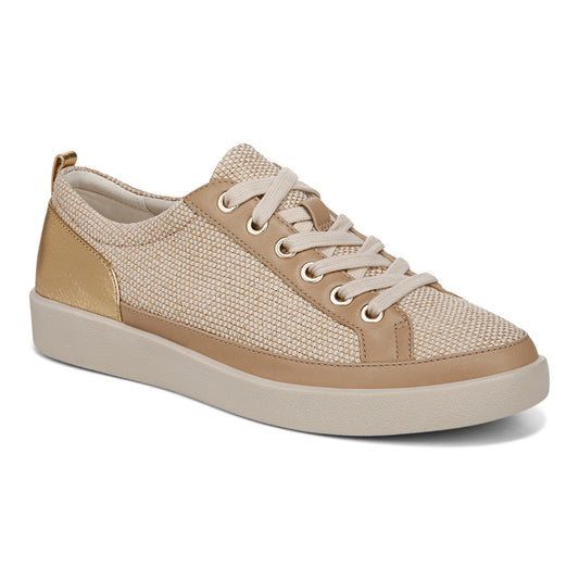 Winny Sneaker - Natural Gold Linen