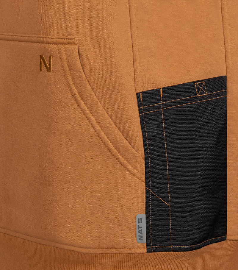 Hoodie with Side Pockets - Camel