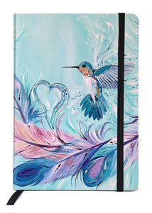 Hummingbird Feathers Lined Journal