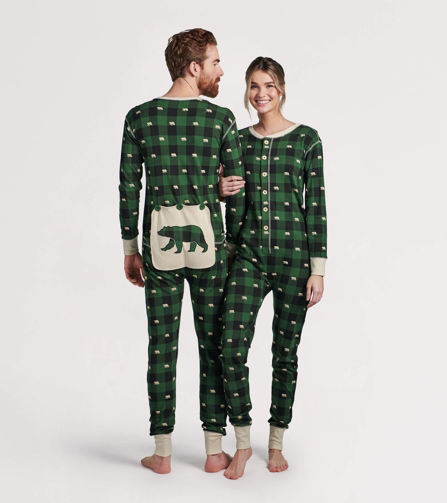 Green Plaid Adult Union Suit LAST ONE SIZE XS