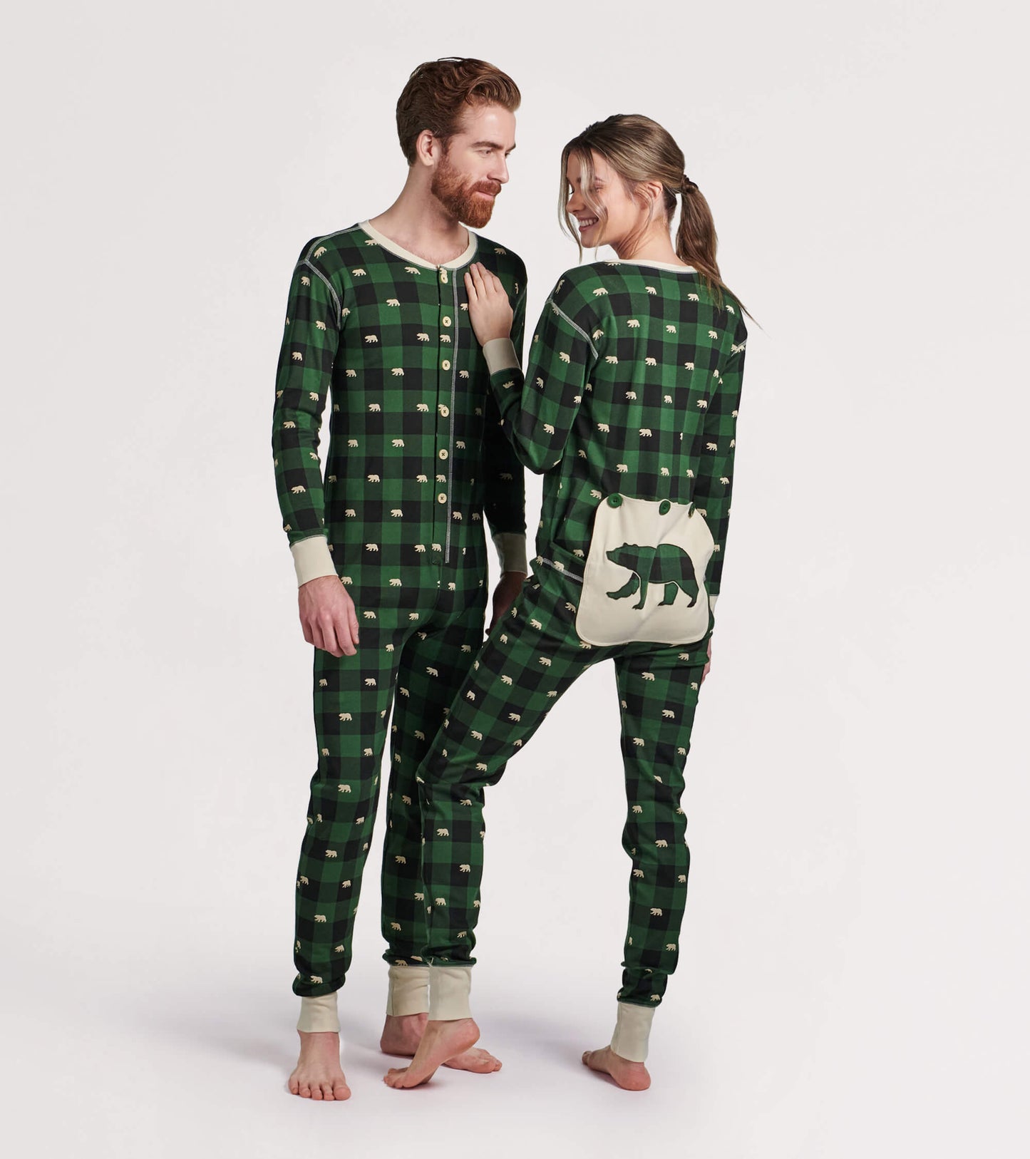Green Plaid Adult Union Suit LAST ONE SIZE XS
