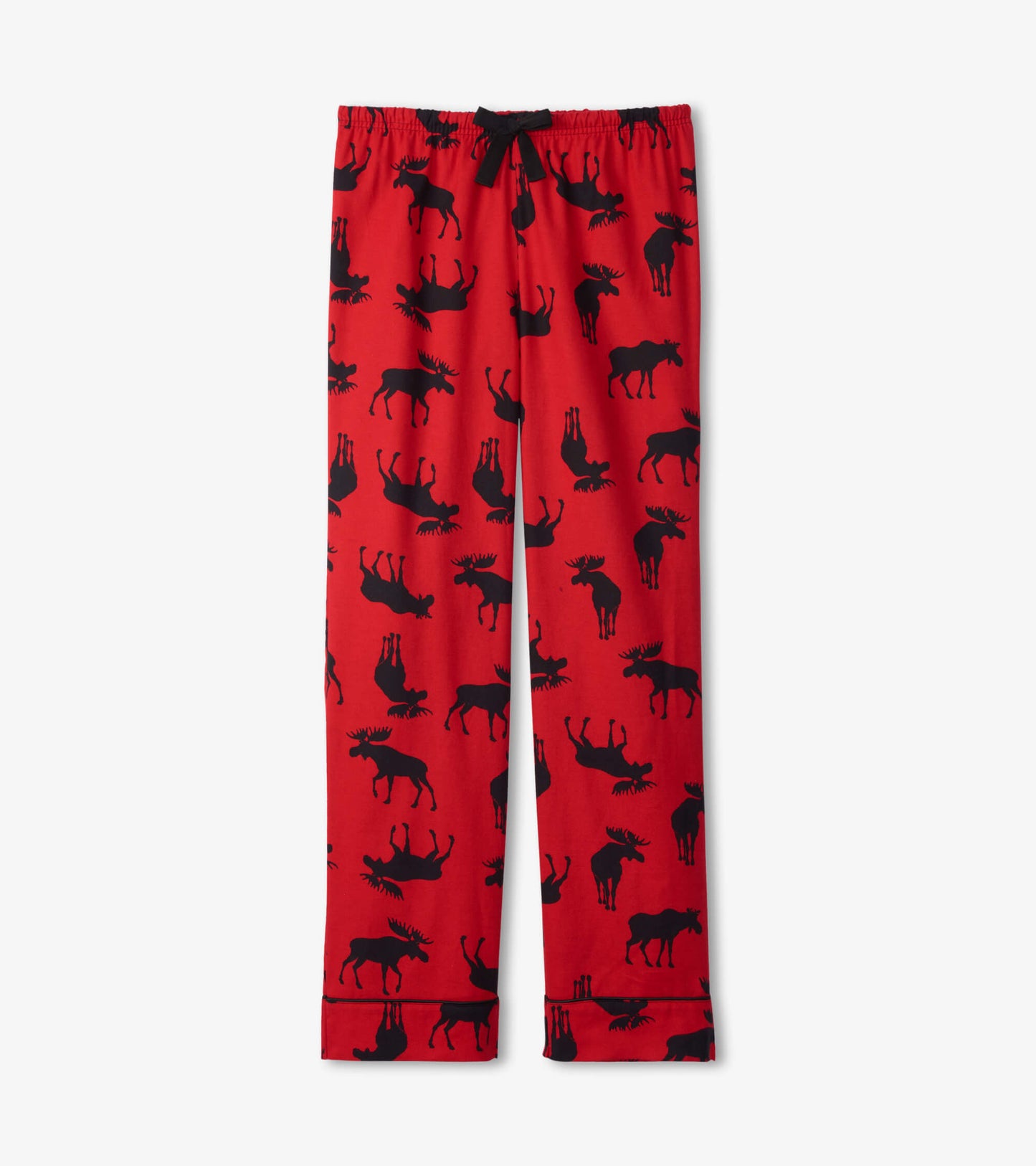 Moose On Red Women's Flannel Pyjama Set
