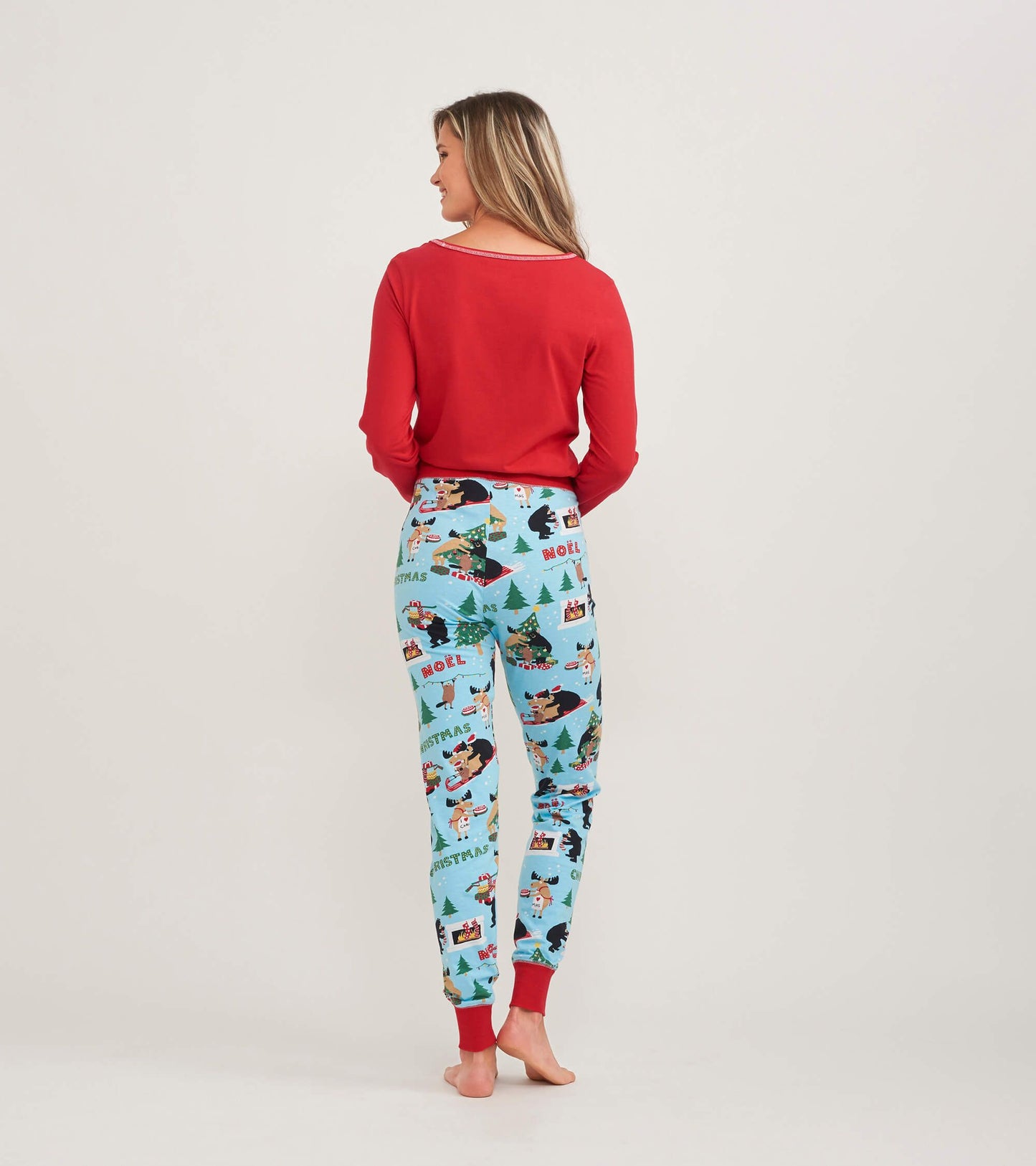 Women's Red Long Sleeve Pyjama Top